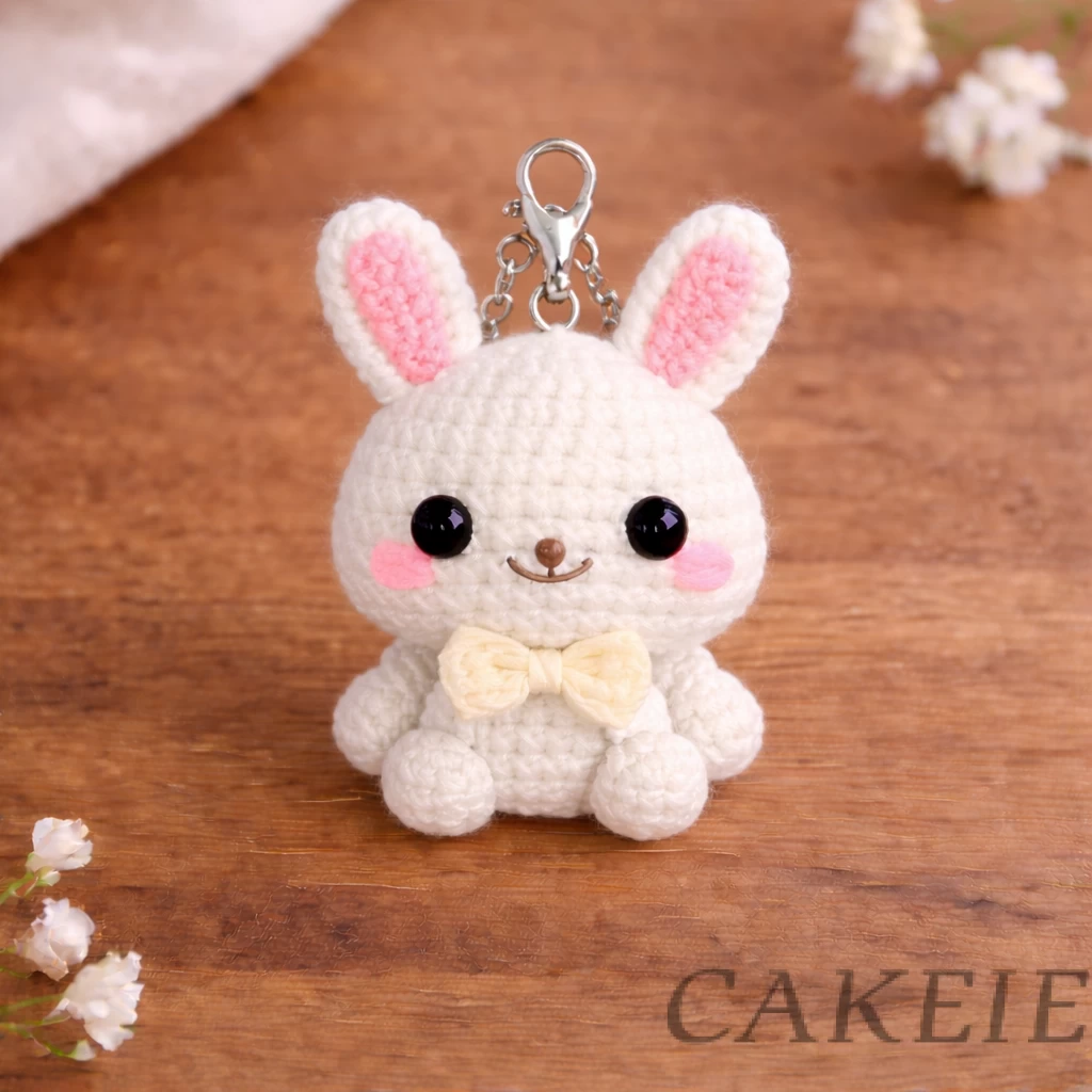 Crochet Bunny Keychain